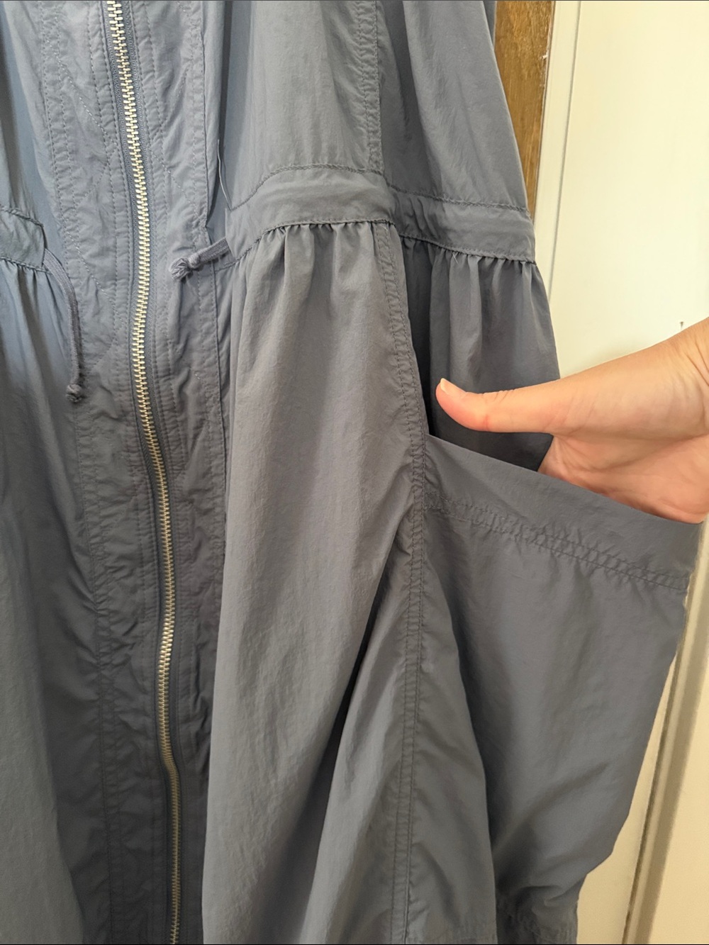 Slate Gray Women's Zip-Front Sleeveless Dress - Picture 5 of 6